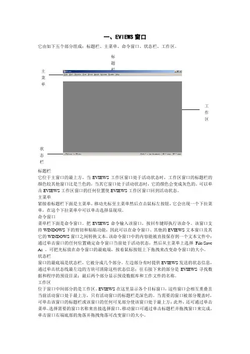 eviews软件基本资料