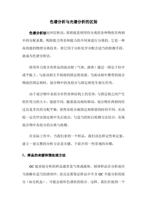 色谱分析与光谱分析的区别