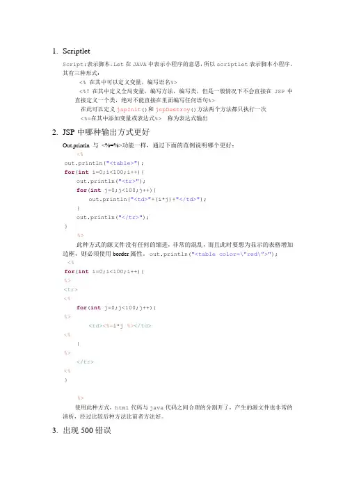 JSP基础语法