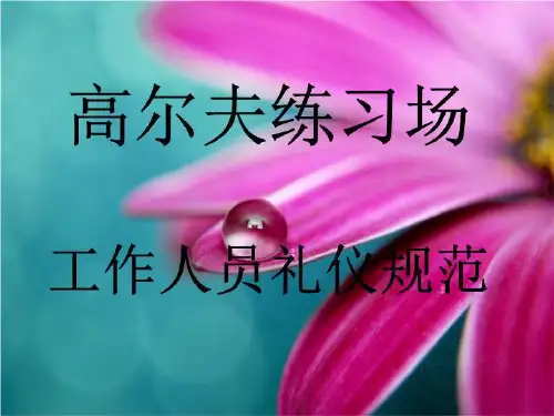 高尔夫练习场工作人员礼仪规范课件