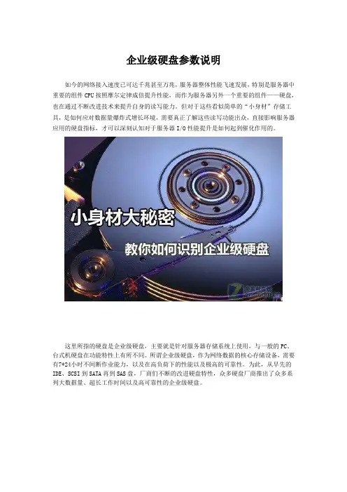 企业级硬盘参数说明