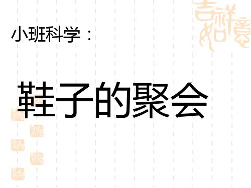 幼儿园小班科学课件 鞋子的聚会-第五周科学