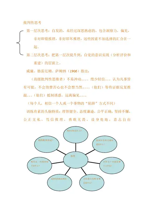 批判性思维学习心得