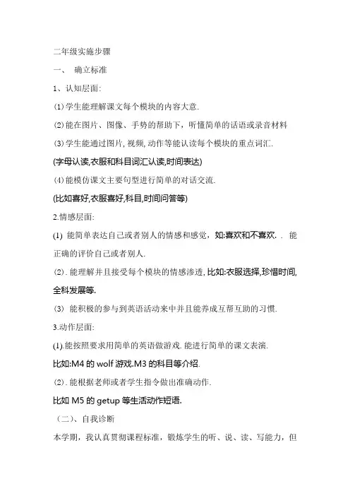 二年级小学英语评价方案