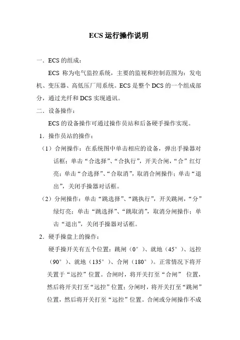 ECS运行操作说明