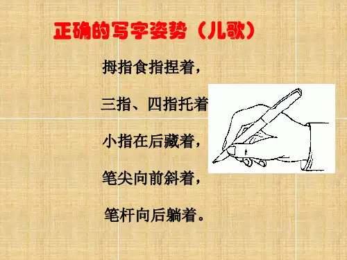 正确的写字姿势(儿歌)_