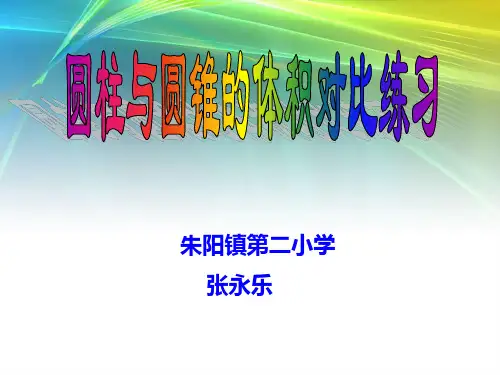 圆柱、圆锥的体积对比练习(张永乐)