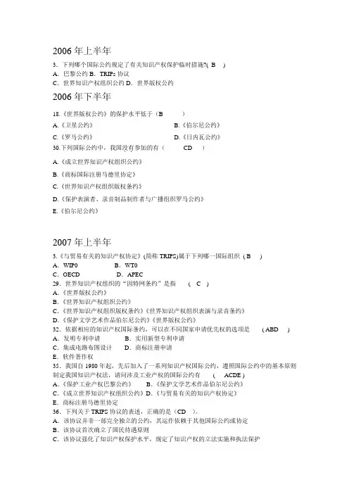 知识产权国际保护
