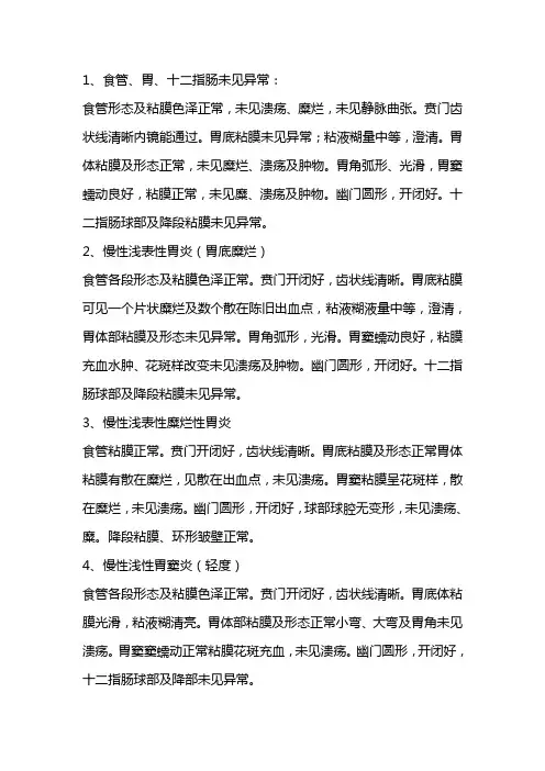 胃镜报告