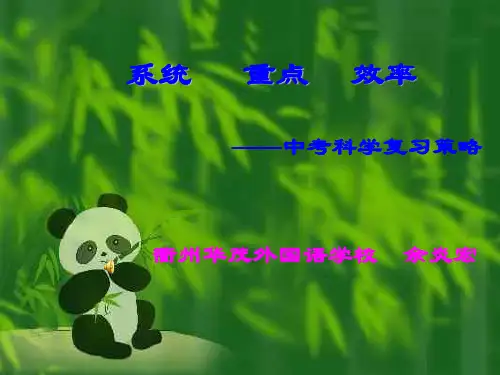 中考科学复习策略