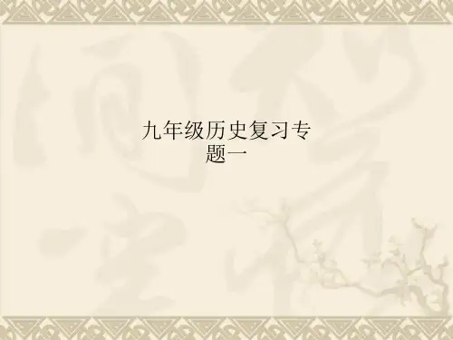 九年级历史复习专题一