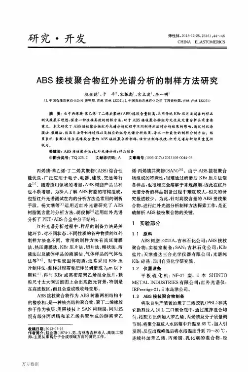 ABS接枝聚合物红外光谱分析的制样方法研究