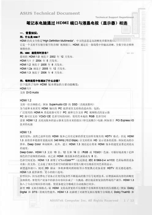 HDMI端口与液晶电视相连(confidential)