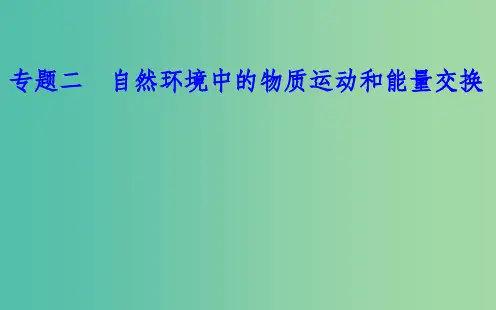 高中地理专题二自然环境中的物质运动的能量交换考点4全球气压带风带的分布移动规律及其对气候的影响课件