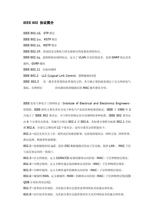 IEEE 802 协议简介