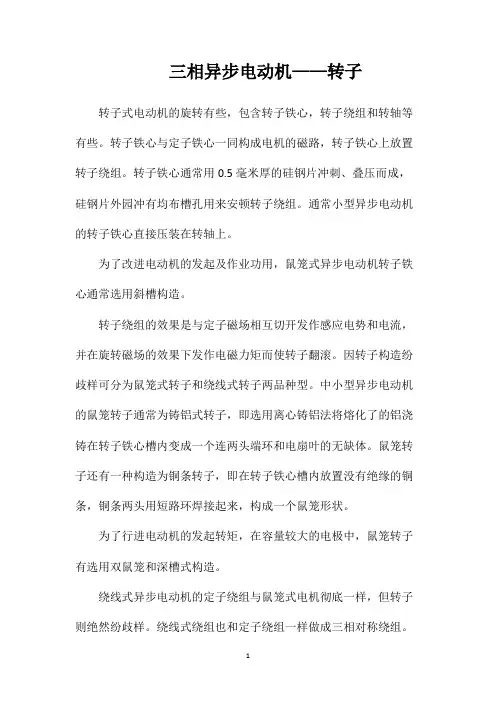 三相异步电动机——转子