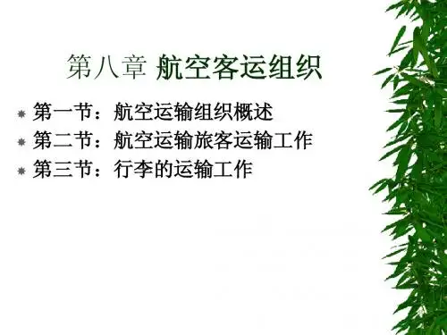 第8章 航空客运组织