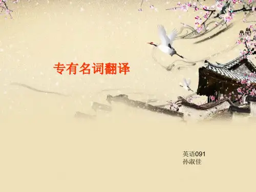 翻译专有名词ppt