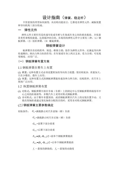 悬架设计指南