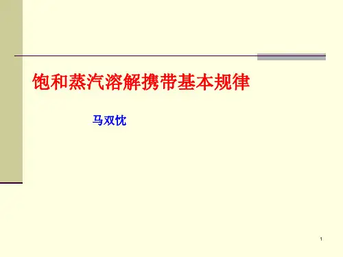 14饱和蒸汽污染-溶解携带解析