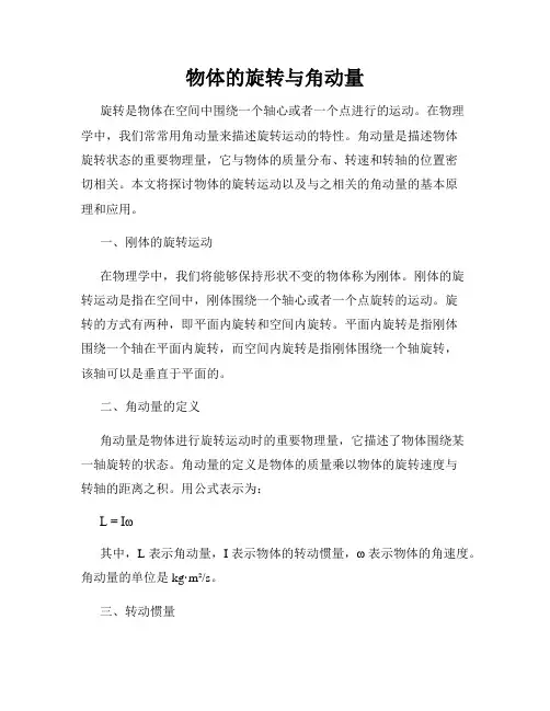 物体的旋转与角动量