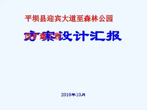 城市道路方案设计汇报模版共25页文档