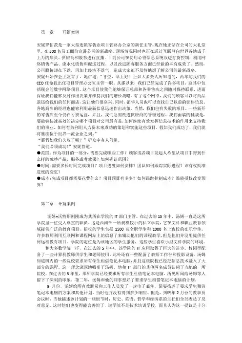 IT项目管理案例