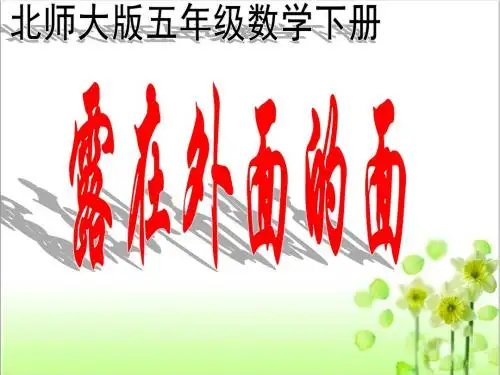北师大版五年级数学下册《露在外面的面》PPT课件