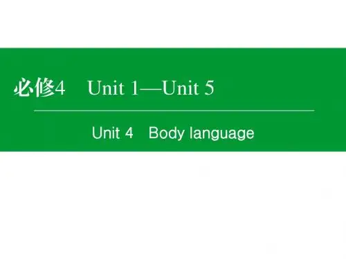 2018届高考英语一轮复习课件：必修4 Unit 4 