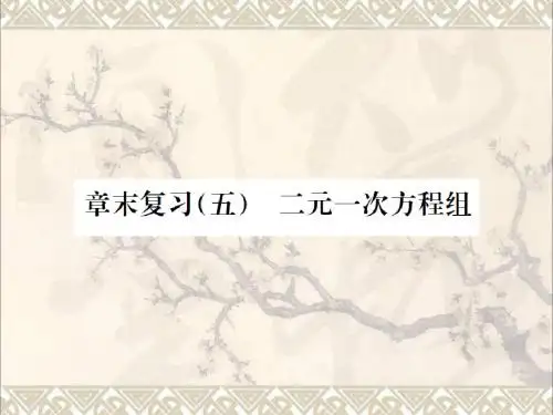 八年级数学上册5二元一次方程组章末复习(五)二元一次方程组课件(新版)北师大版(1)