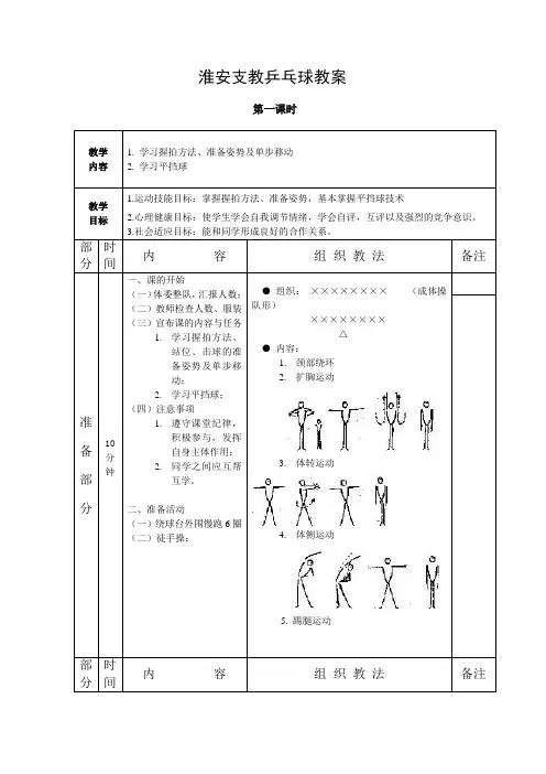 乒乓球教案 3