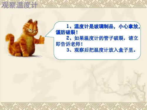 三年级科学下册温度与温度计分解