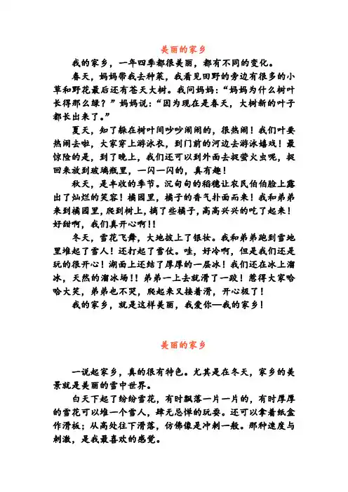 美丽的家乡