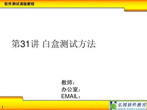 第31讲:白盒测试技术
