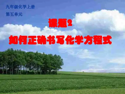 如何正确书写化学方程式PPT课件