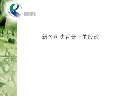 公司法背景下的股改(ppt 21页)