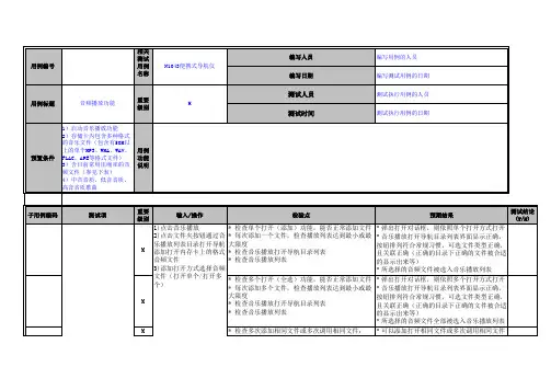 嵌入式多媒体测试用例