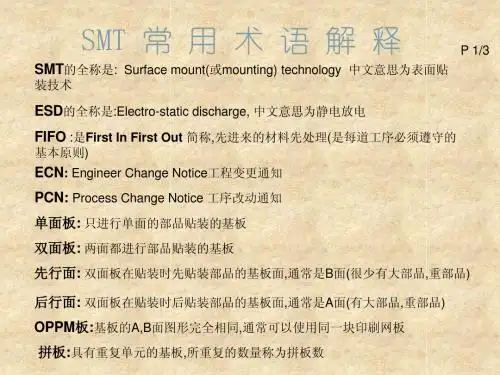 SMT常用术语解释