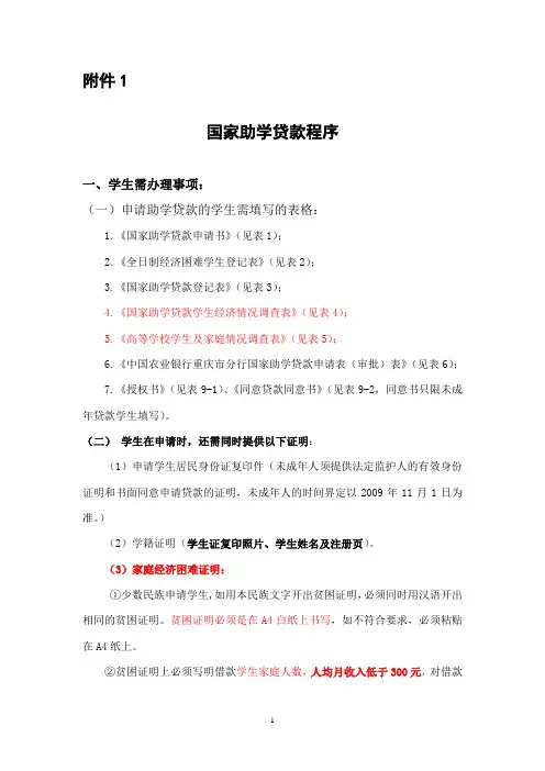 国家助学贷款程序