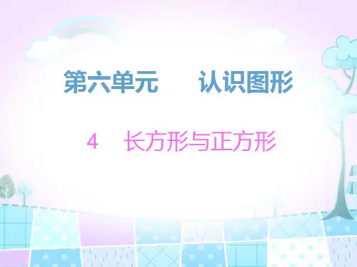 北师大版数学二年级下册第六单元《长方形与正方形》课时练附答案课件