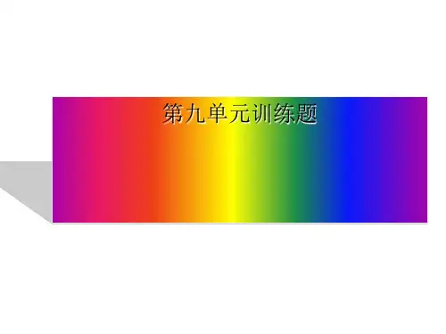 2021年人教版中考化学一轮复习课件 第九单元 溶液 训练题优秀课件资料