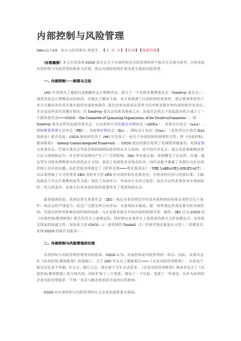 内部控制与风险管理 3