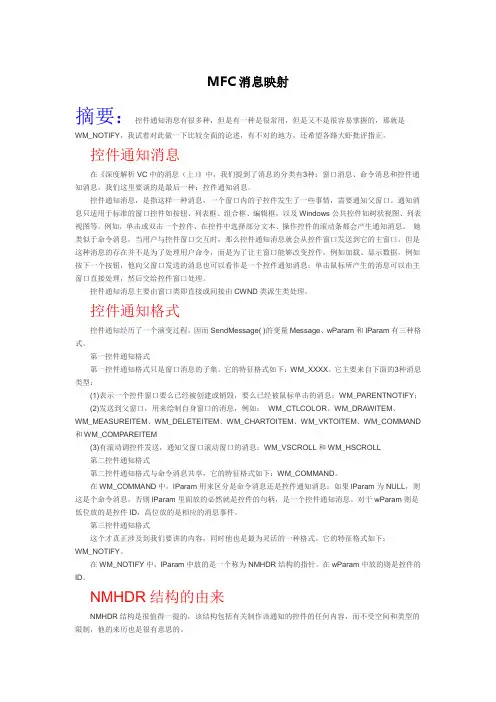 MFC消息映射