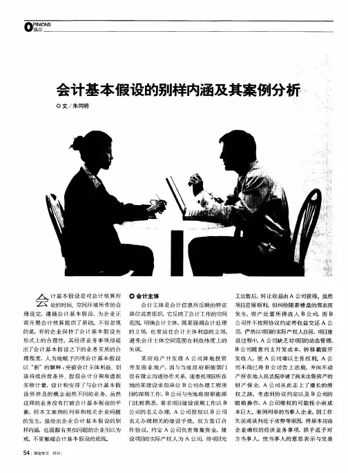 会计基本假设的别样内涵及其案例分析