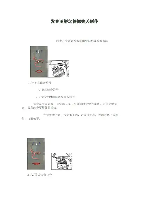英语四十八个音标发音口型图