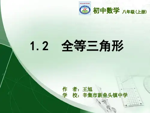 苏教版八年级上数学1.2全等三角形