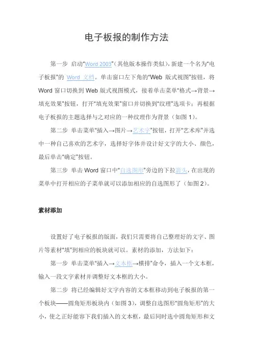 电子板报制作