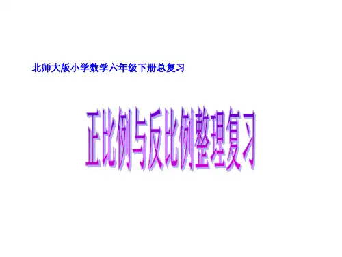 讲课正反比例的复习课课件