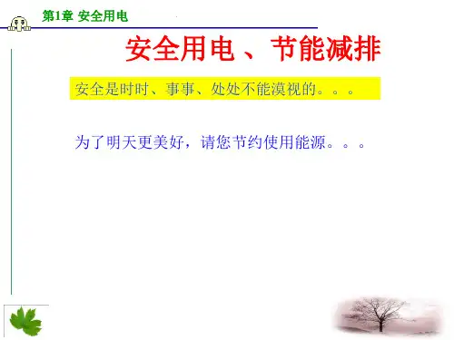 安全用电、节能减排PPT