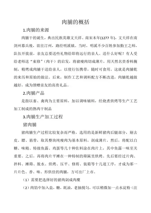 肉脯的概括